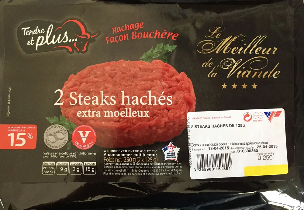 2 steaks hachés