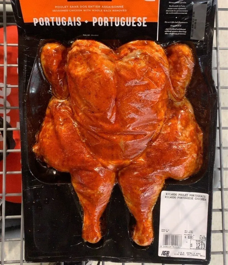 Poulet crapaudine portuguais