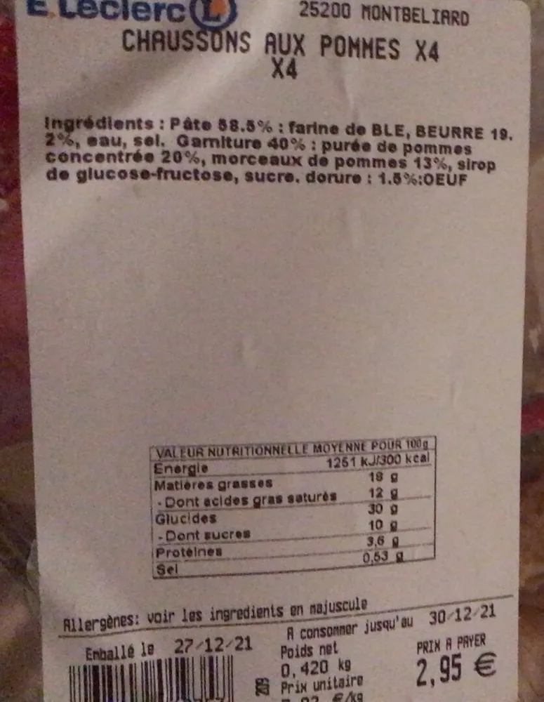 Chausson au pommes
