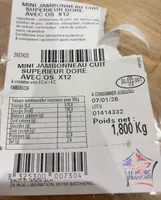 Mini jambonneau cuit superieur dore