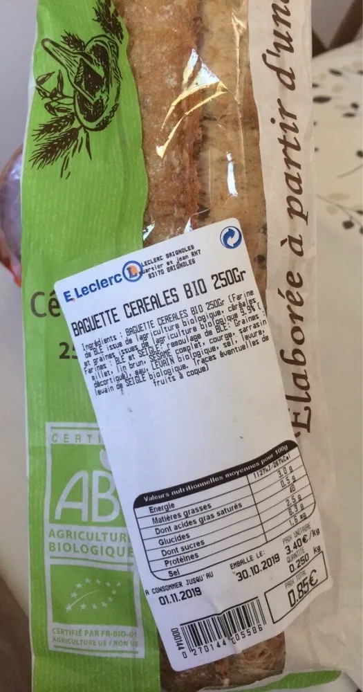 Baguette cereales Bio 250g