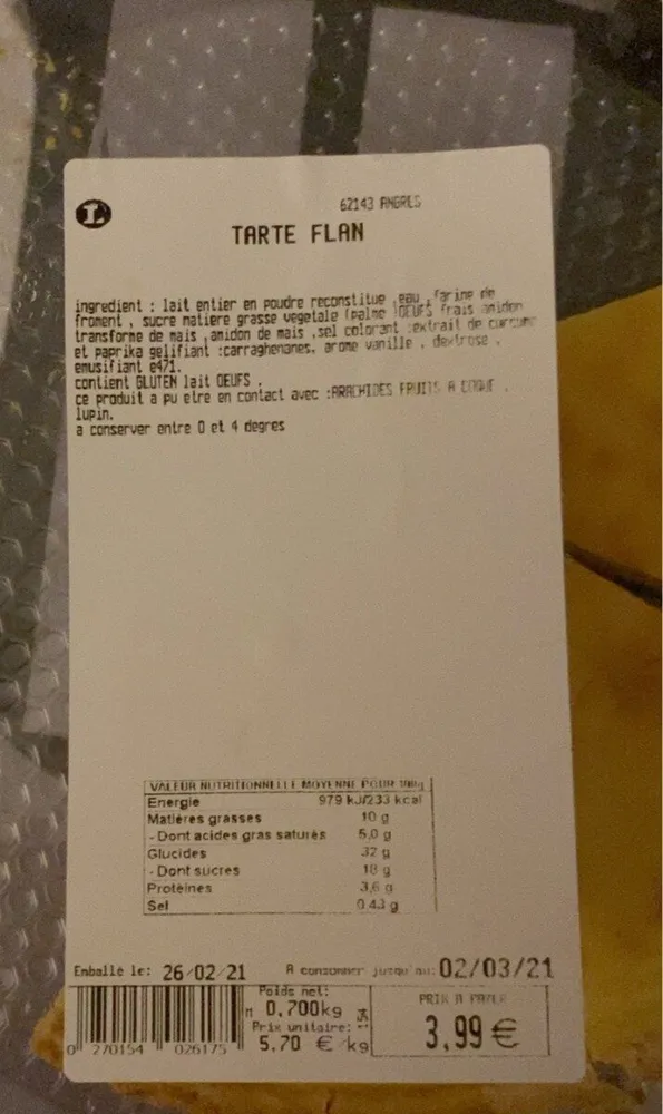 Tarte flan