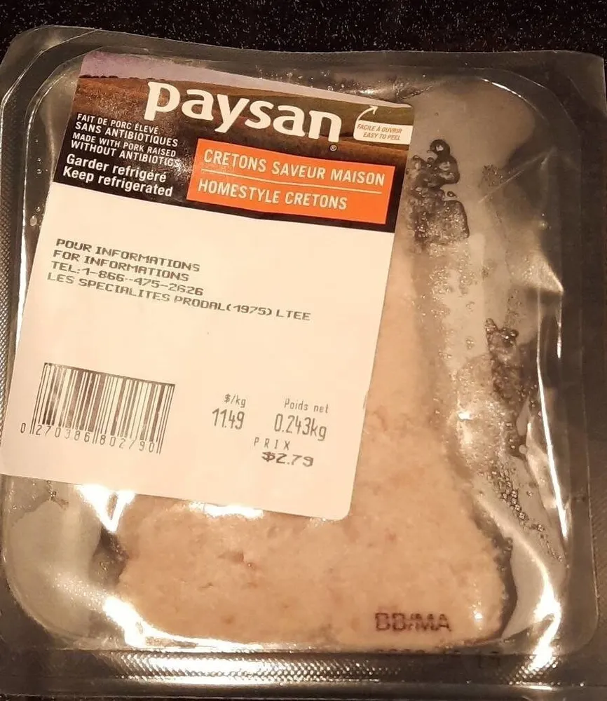 Cretons saveur maison