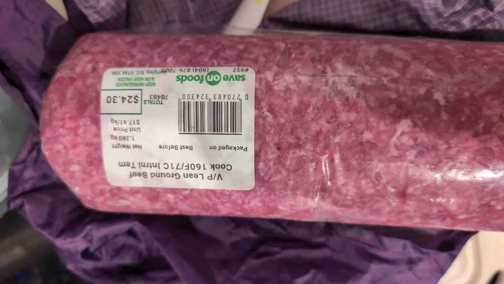 V/P lean ground beef
