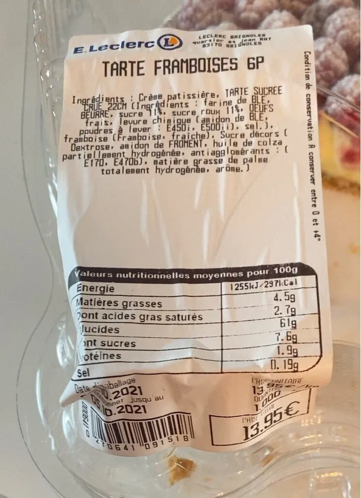 Tarte framboise
