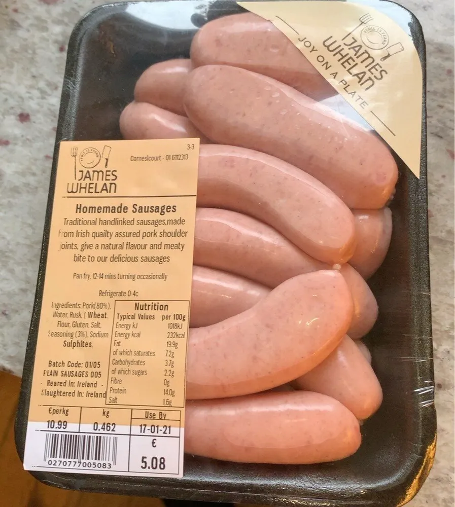 Homemade sausages