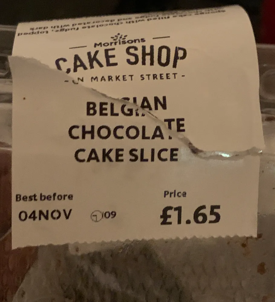 Belgian Chocolate Cake Slice