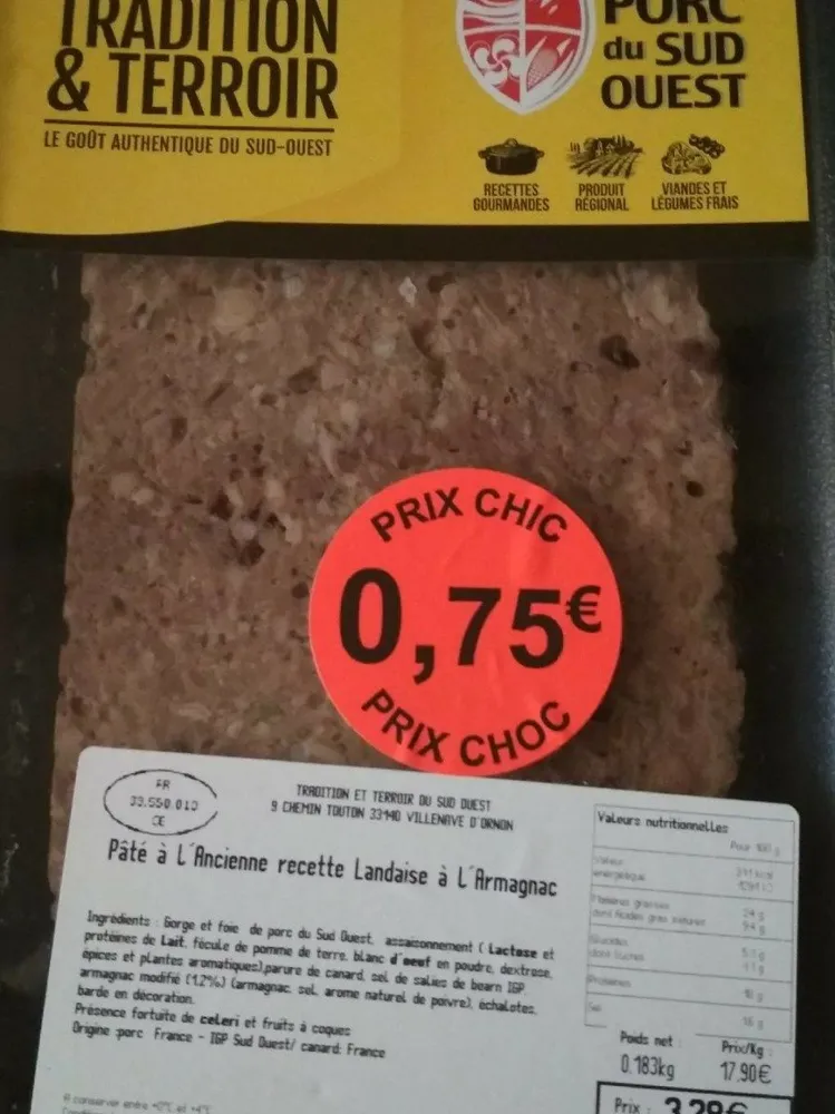 Pâté a l ancienne landaise armagnac