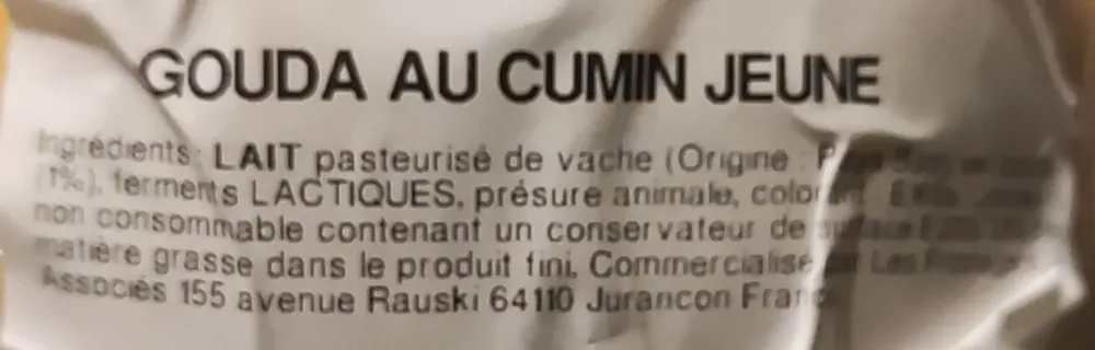 Gouda au Cumin jeune