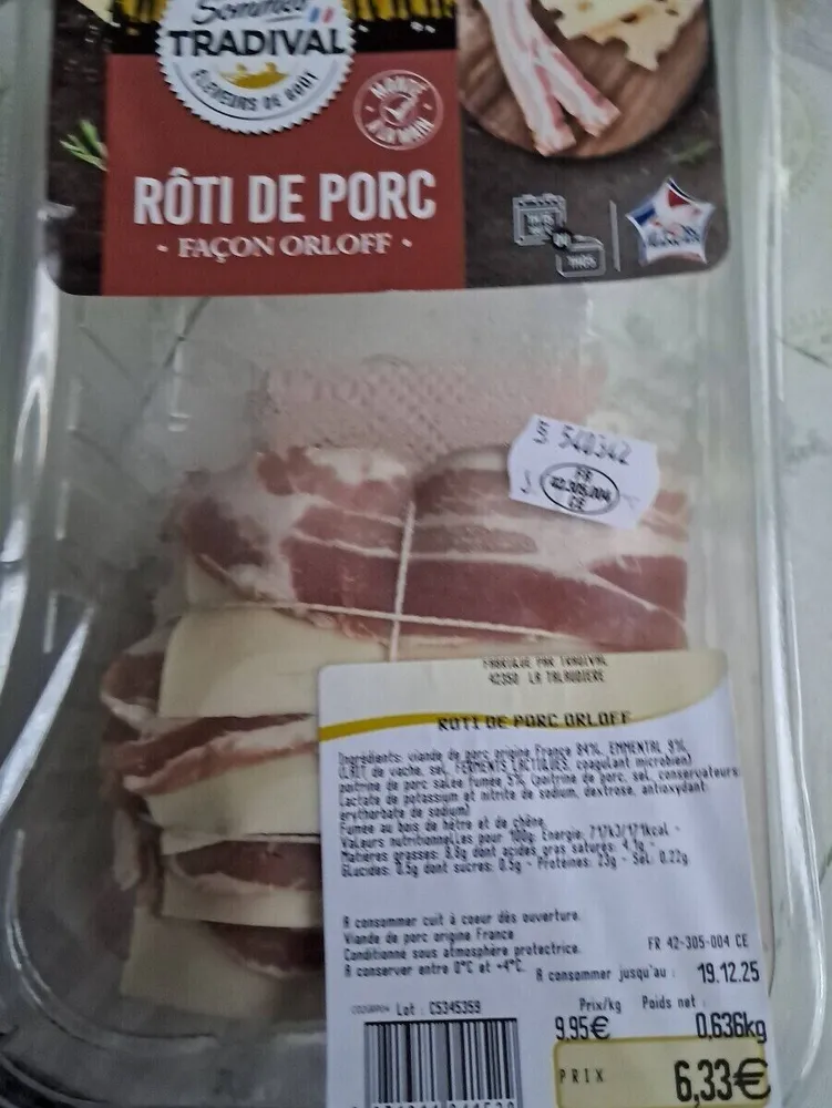 Roti de porc façon orloff