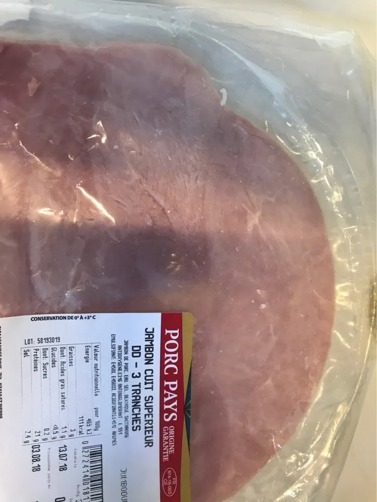 Jambon cuit superieur