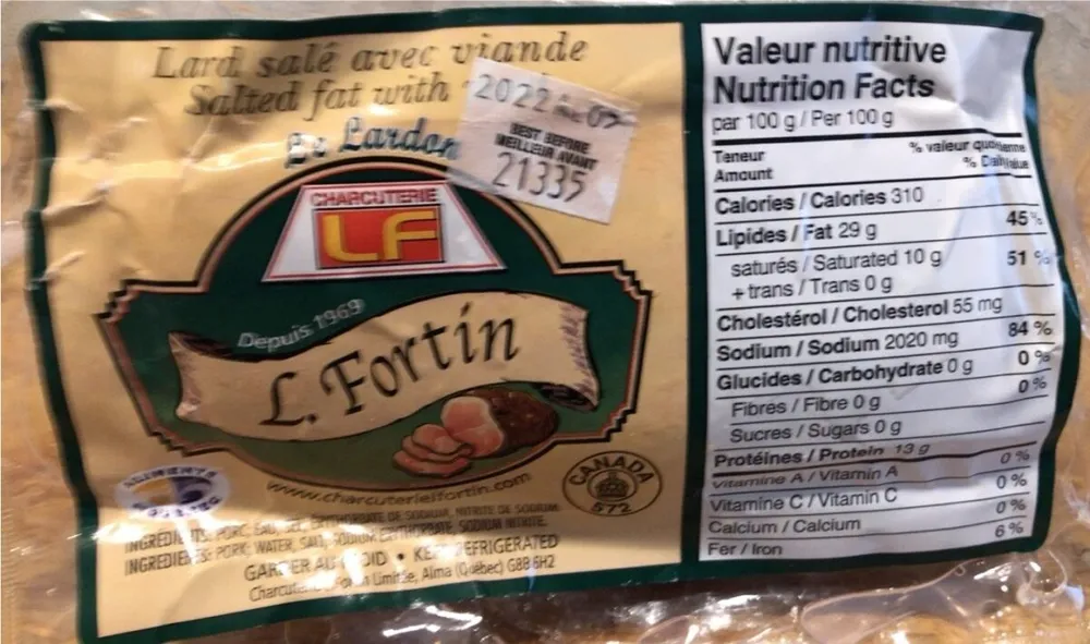 Lard salé