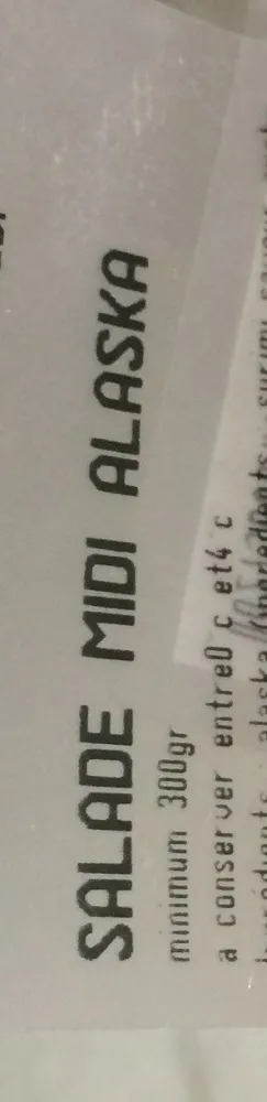 Salade midi alaska