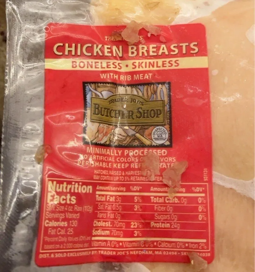 CHICKEN BREASTS BONELESS SKINLESS