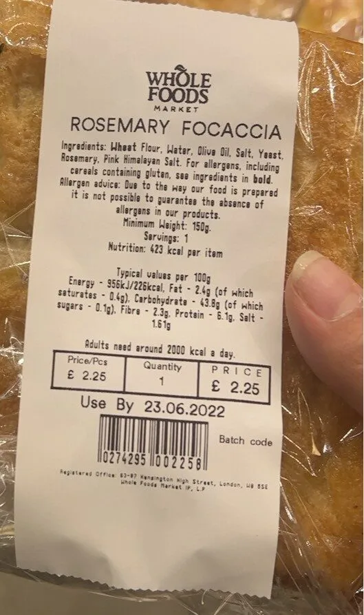 rosemary forcaccia
