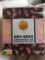 Amandes enrobées de chocolat au lait