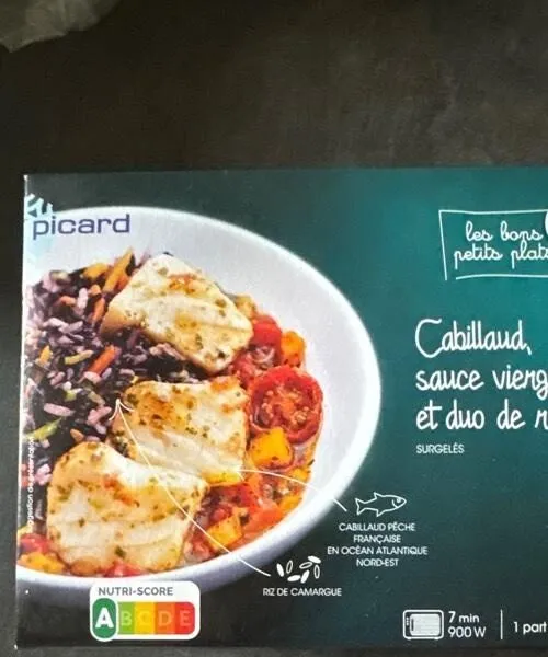 Cabillaud sauce vierge et duo de riz