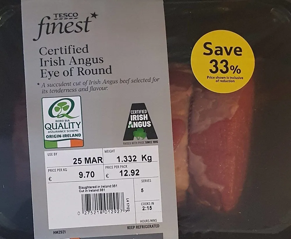 Irish Angus Eye of Round