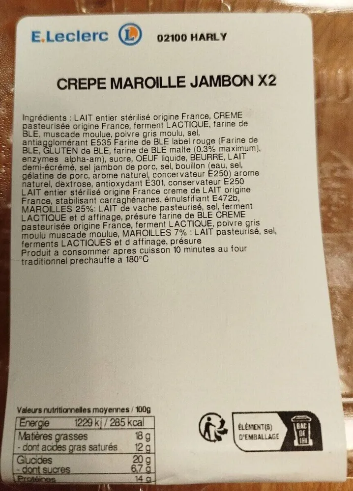 Crepe Maroilles Jambon X2