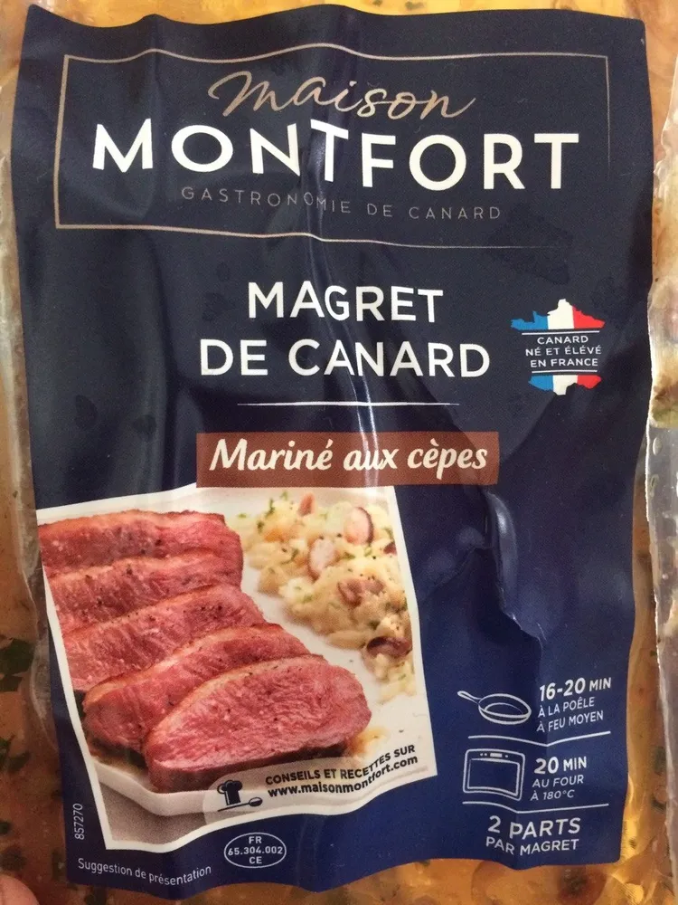 Magret de canard mariné aux cepes