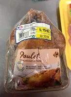 Poulet cuit et fumee
