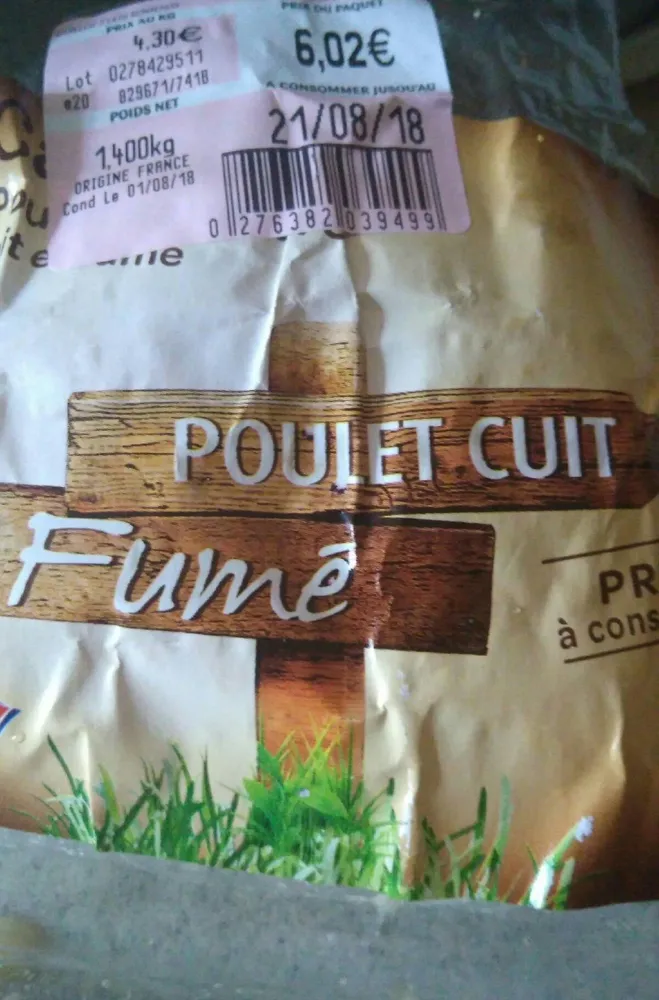Poulet cuit Fumé