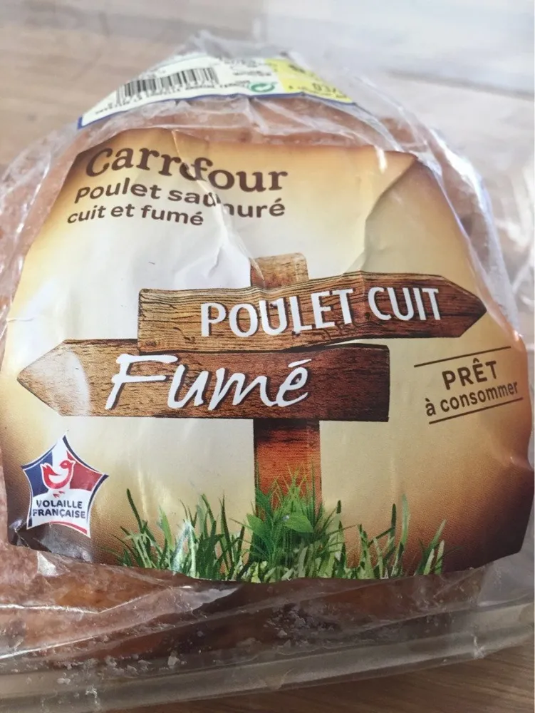 Poulet saumuré cuit et fumé