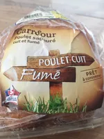 Poulet saumuré cuit et fumé