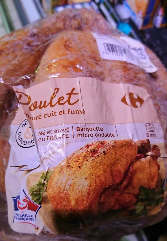 Poulet cuit fumé