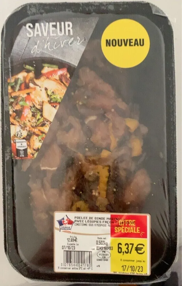 Poelee de dinde marinées avec legumes façon asiatique
