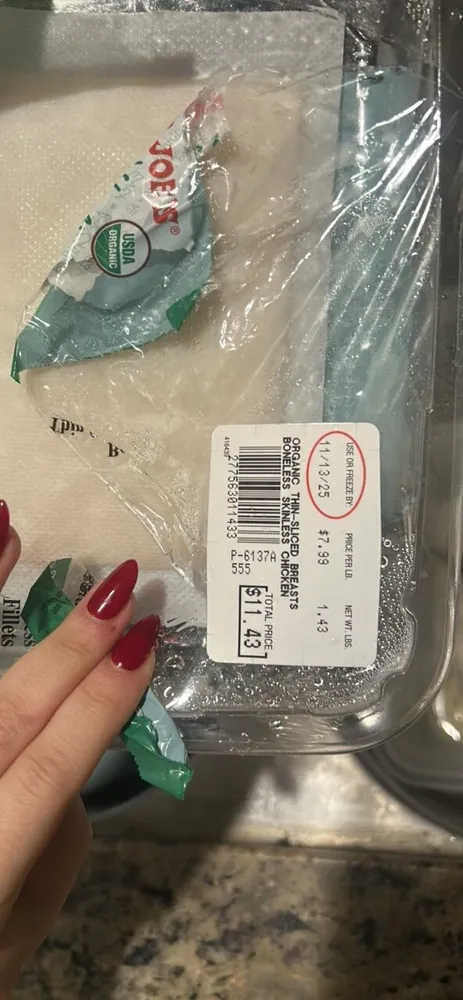 Organic Thin-Sliced Breast Boneless Skinless Chicken