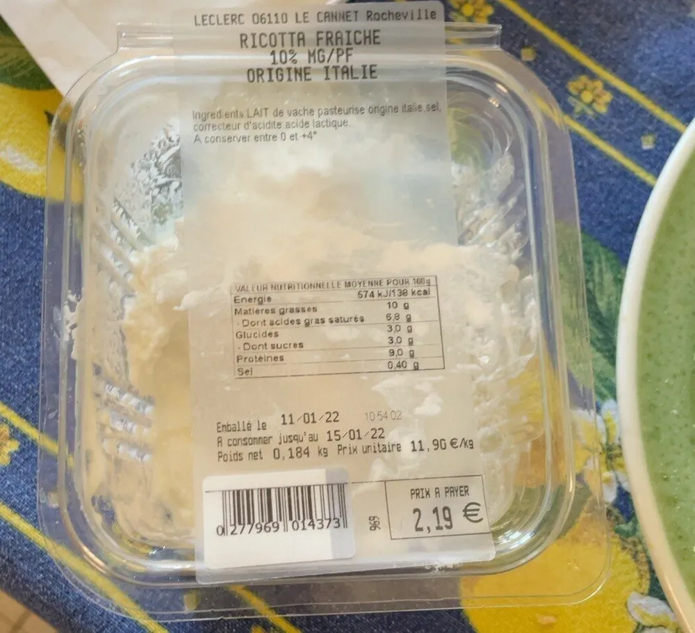 Ricotta fraîche