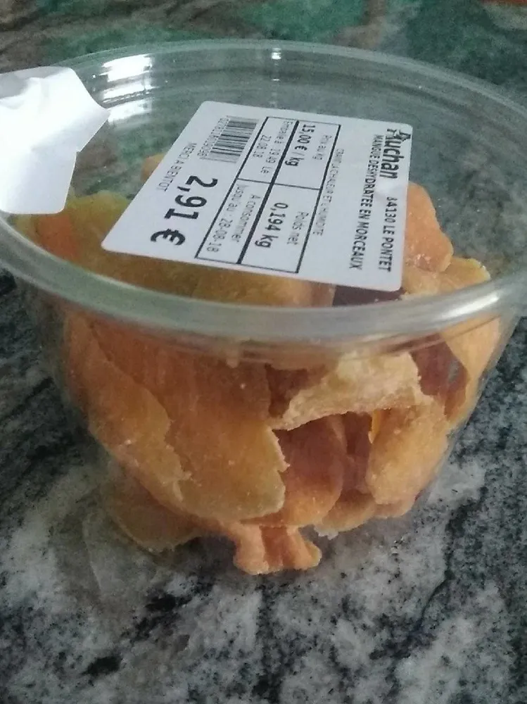 Mangue déshydratée en morceaux