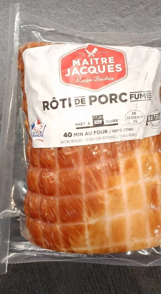 Filet de porc saumuré étuvé fumé