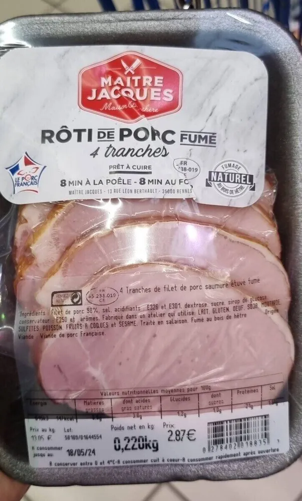 Rôti de porc fumé
