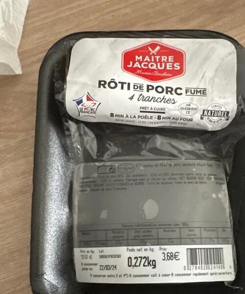 Roti de porc fumé