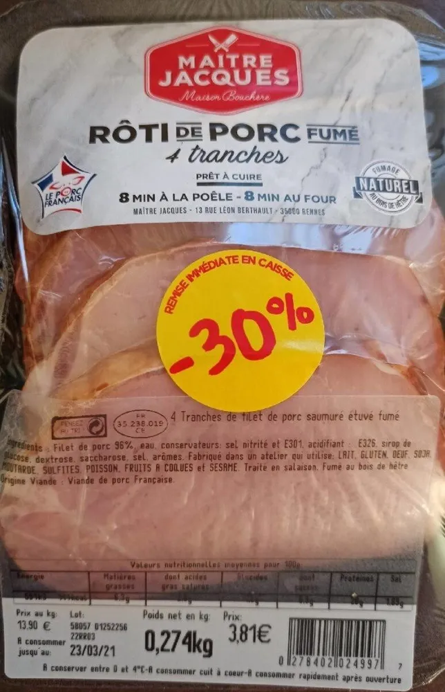 Rôti de Porc Fumé