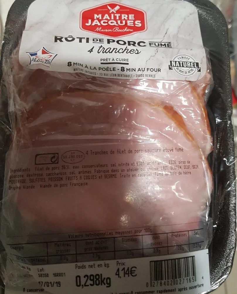 Rôti de porc fumé