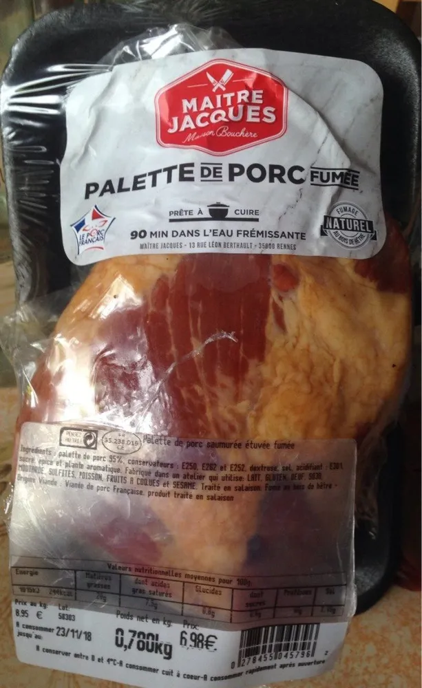 Palette de porc fumée