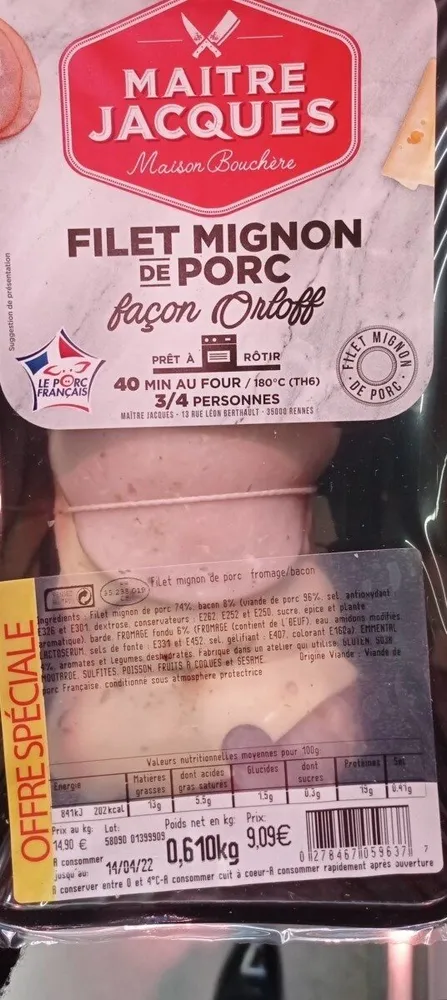 Filet mignon de porc façon Orloff