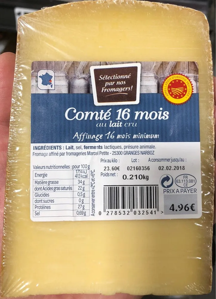 Comté 16 mois au lait cru