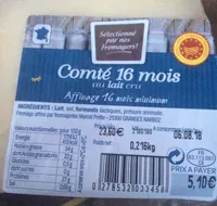Comté au lait cru 16 mois d affinage