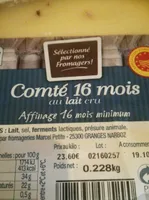 Comté 16 mois au lait cru