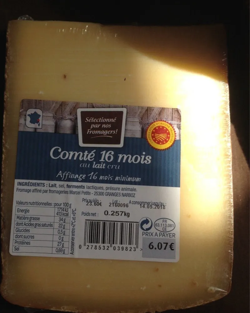 Compté 16 mois au lait cru