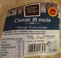 Comte 16 mois lait cru