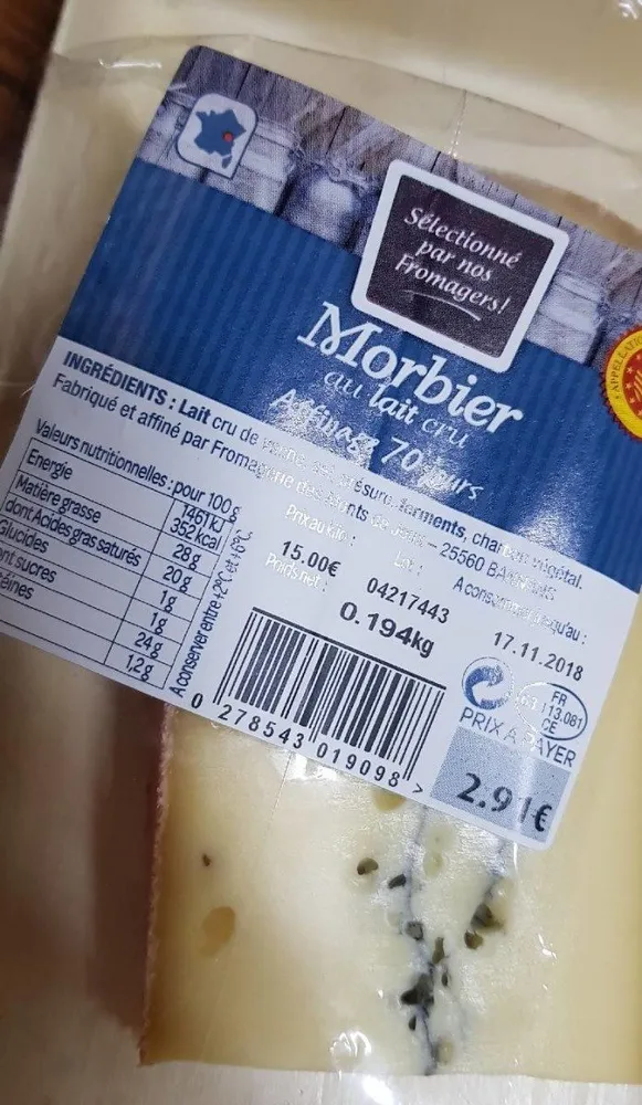 Morbier au lait cru
