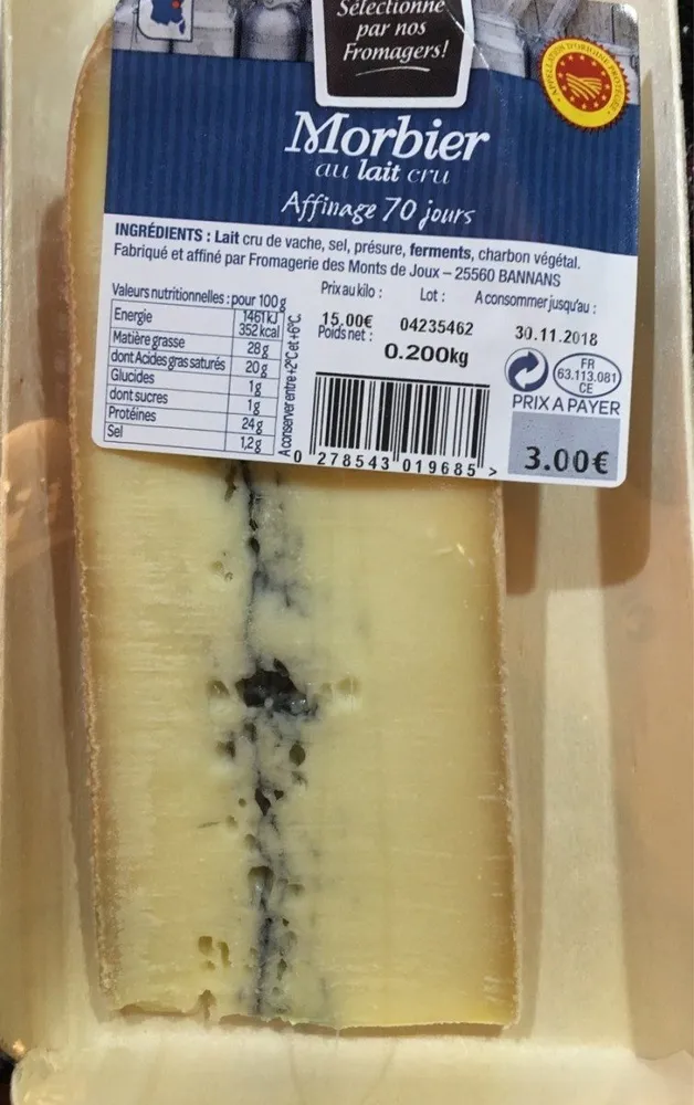 Morbier au lait cru