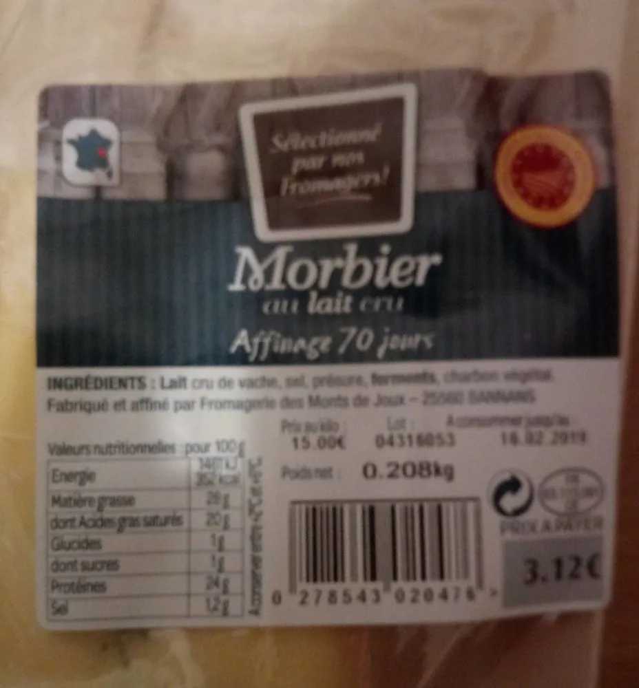 Morbier au lait cru