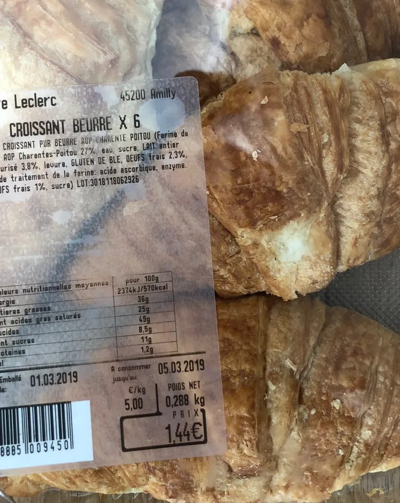 Croissant beurre
