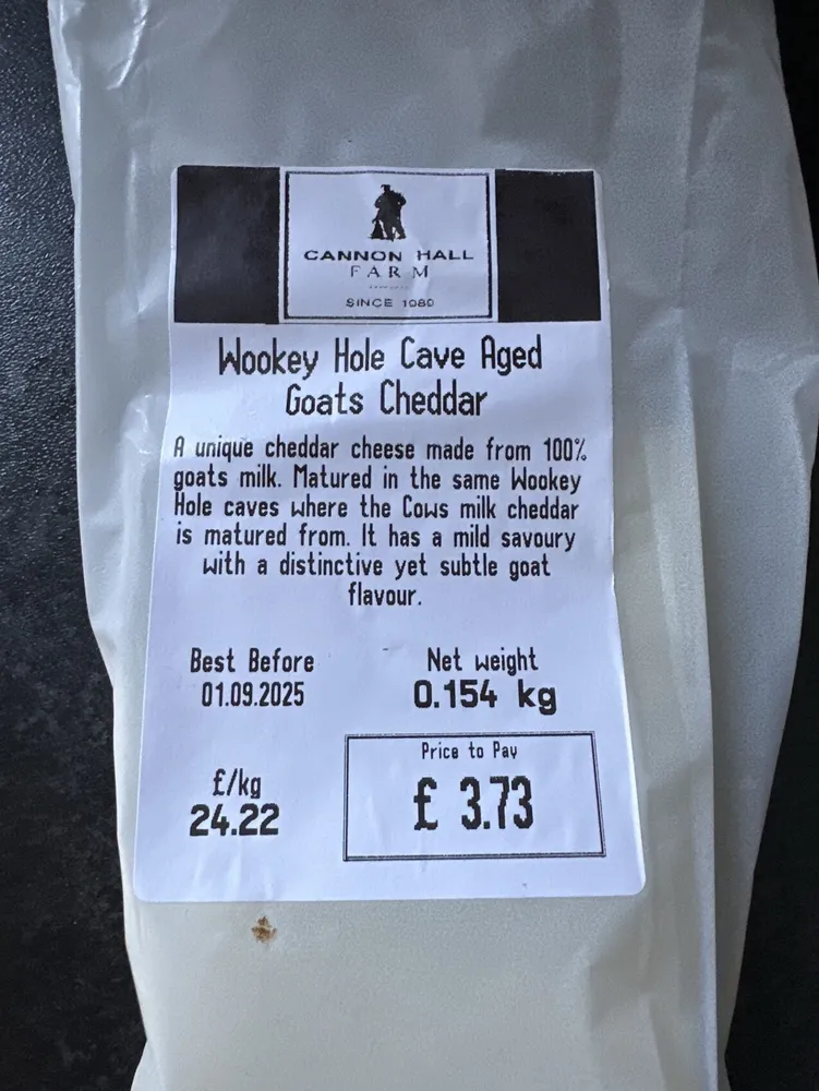 Wookey Hole Cave Aged Goats Cheddar
